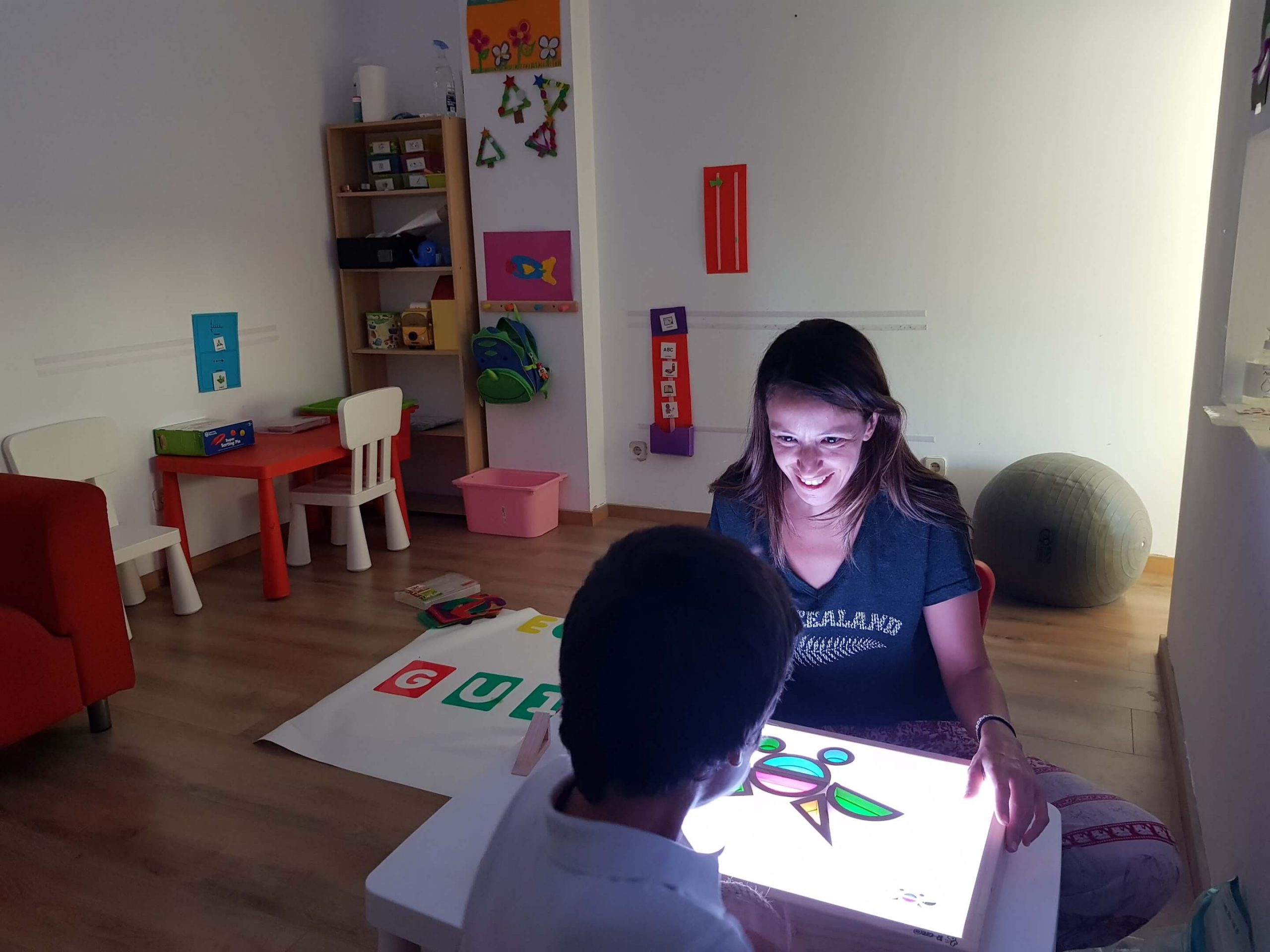 Trabajo con mesa de luz